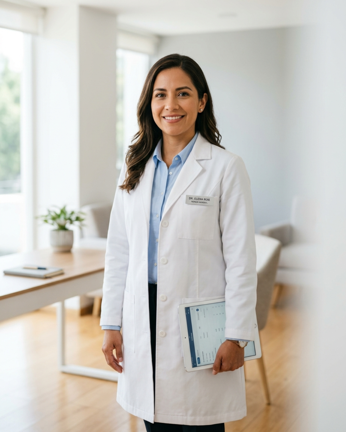 Profesional de la salud atendiendo pacientes con apoyo de Konsulto+